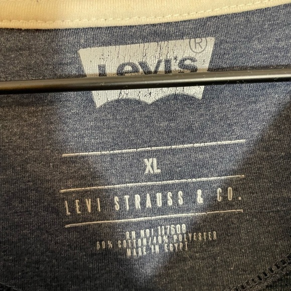 Levi Strauss Long Sleeve Thermal Shirt Mens Size XL Navy Blue - Picture 2 of 10